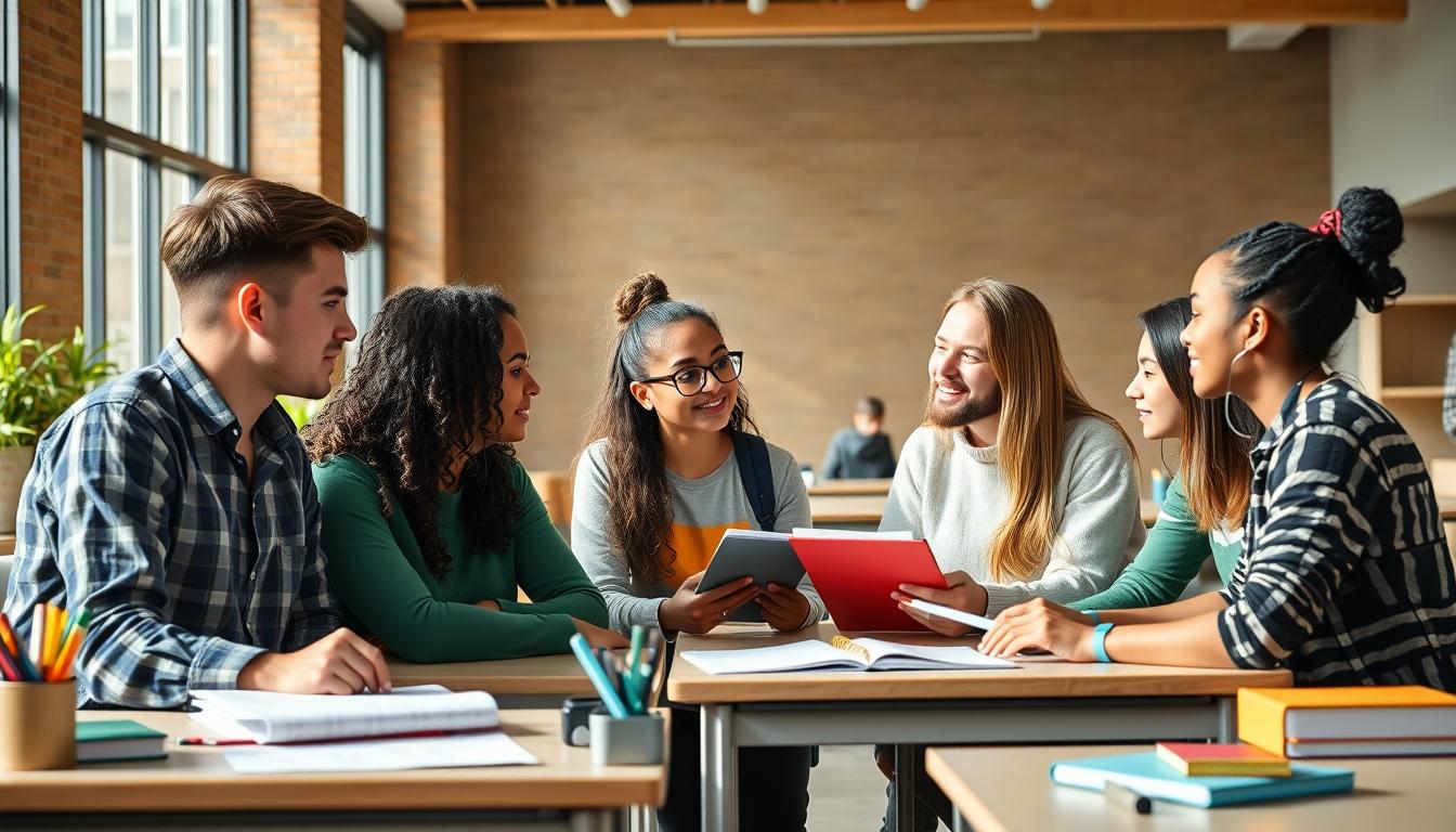 Modern university campus for students