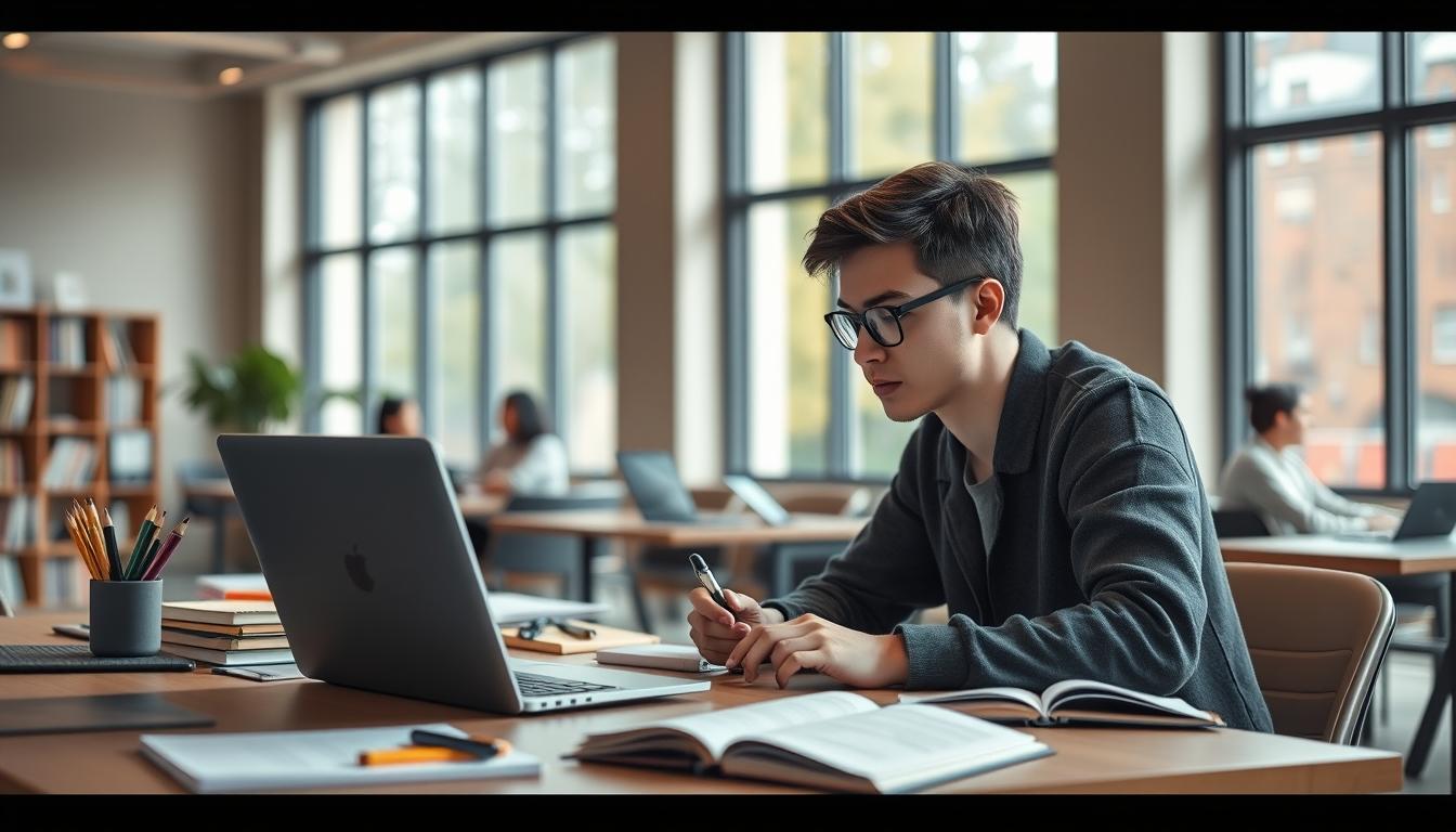University campus and scholarly setting in Madrid