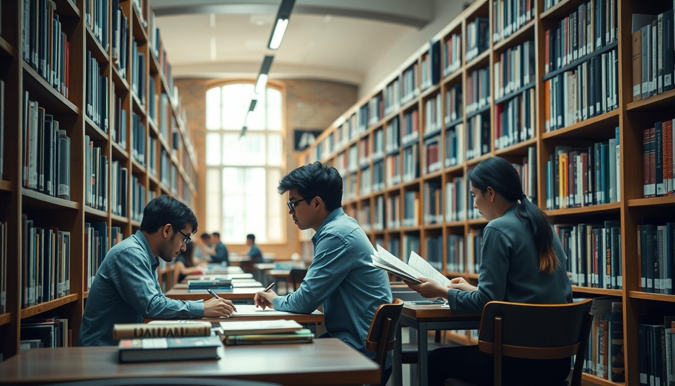 Student preparing for exams with study materials